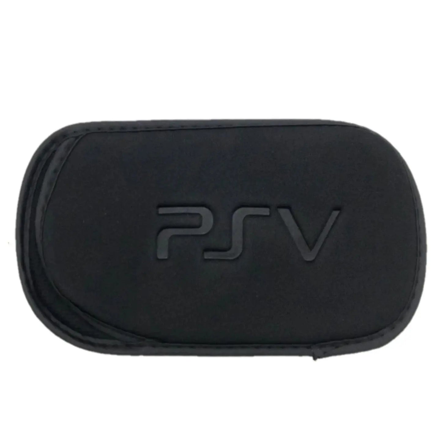 Black rectangular soft carrying case with PSV embossed logo on top