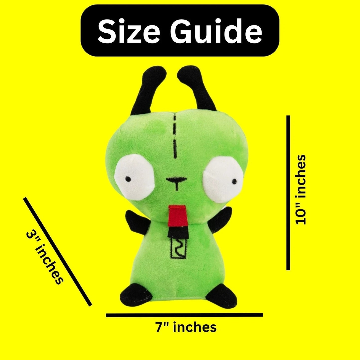 Invader Zim GIR Zippermouth Plush 10" Funny Robot Dog Alien Collectible Toy - Orysin