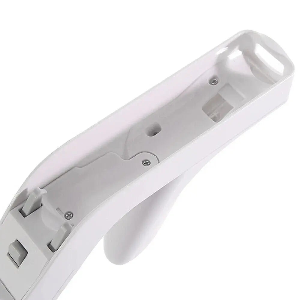 White plastic Wii remote controller shell casing with buttons removed