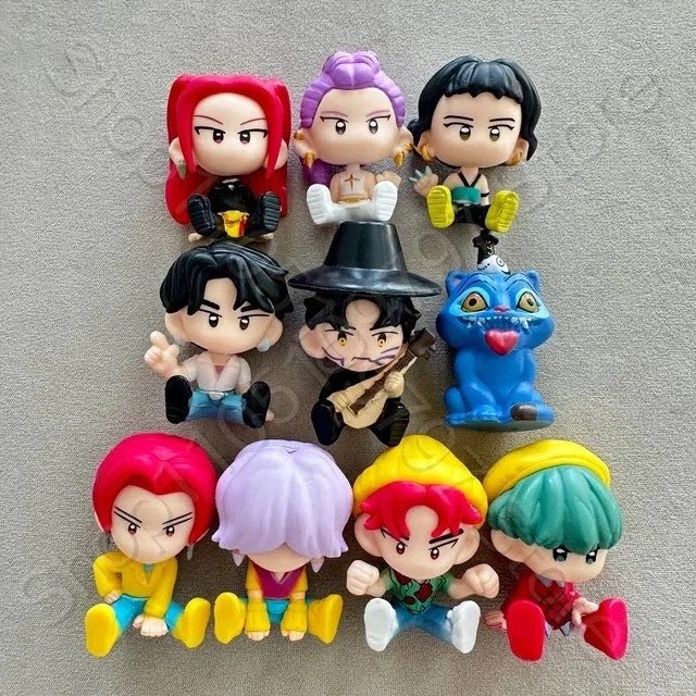 Conjunto de bonecos de ação 10 peças KPop Demon Huntrix Rumi Mira Zoi Saja brinq - Orysin