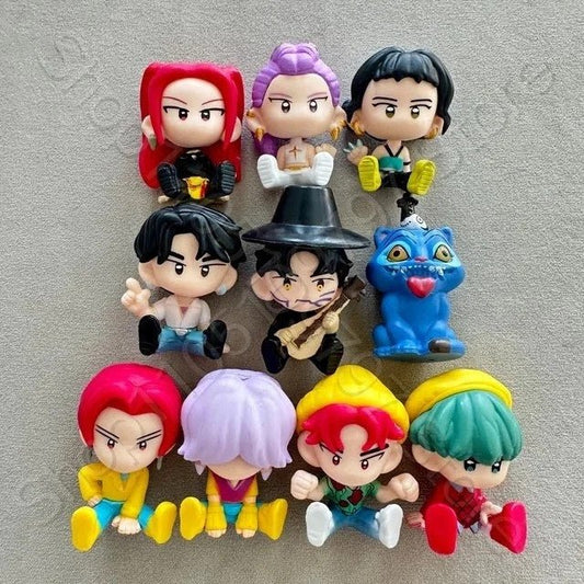 Conjunto de bonecos de ação 10 peças KPop Demon Huntrix Rumi Mira Zoi Saja brinq - Orysin