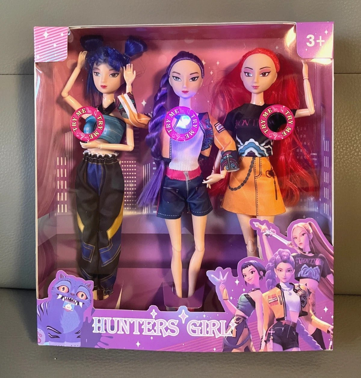 Cosplay Kpop Demon Hunters Dolls, K Pop Collectible Figure Toys with Music Light - Orysin