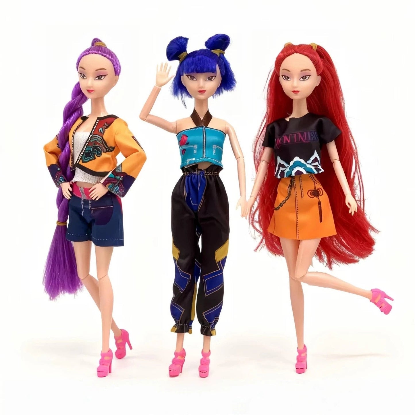 Cosplay Kpop Demon Hunters Dolls, K Pop Collectible Figure Toys with Music Light - Orysin