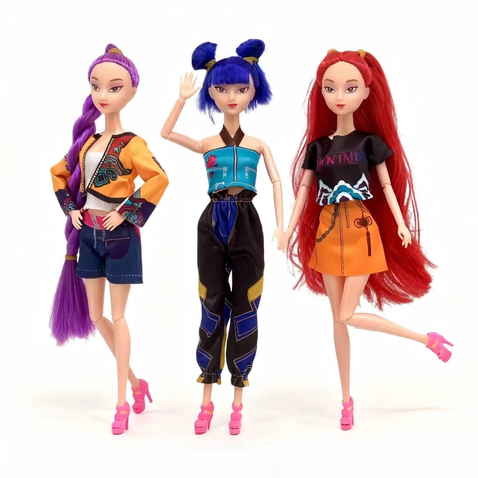 Cosplay Kpop Demon Hunters Dolls, K Pop Collectible Figure Toys with Music Light - Orysin