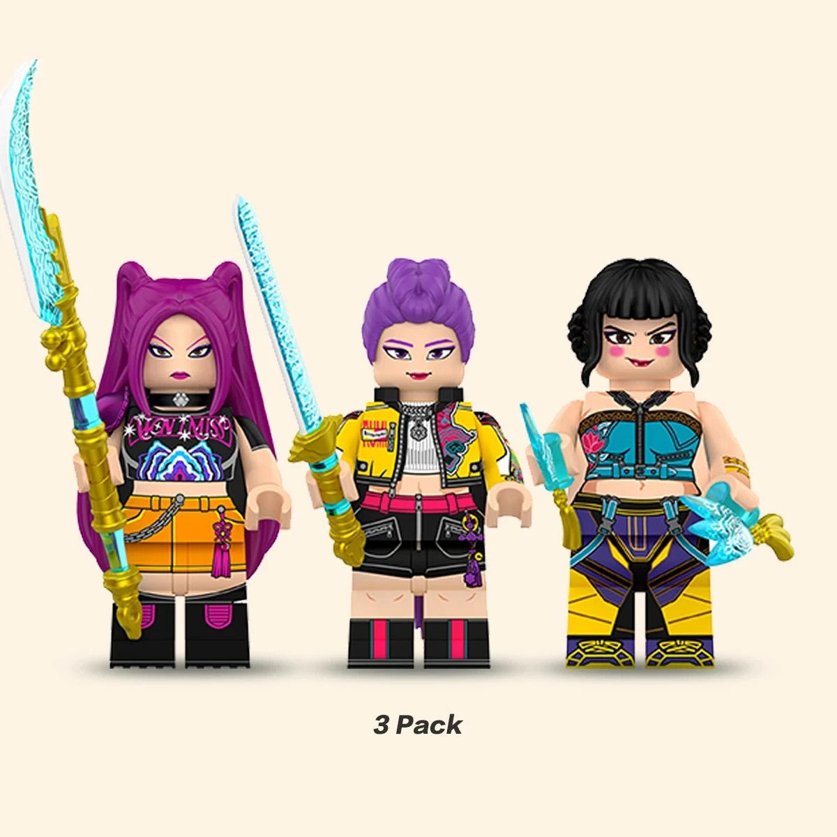 KPop Demon Hunters Mira Rumi Zoey Minifigures birthday gift for fans - Orysin