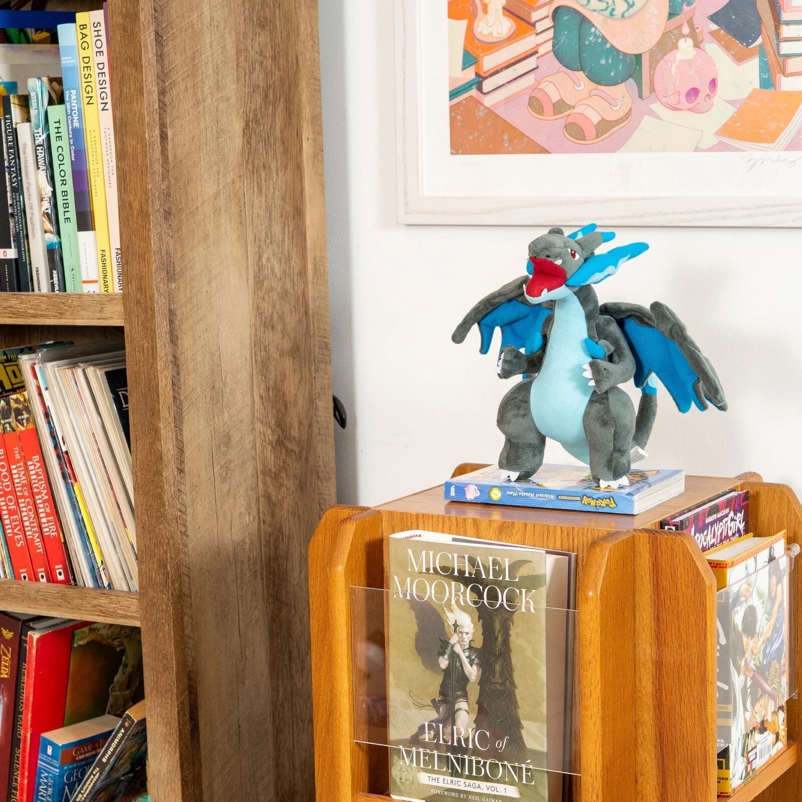 Mega Charizard X Posable Wings - Freestanding Plush Toy - 12” Pokemon - Cute Fun - Orysin